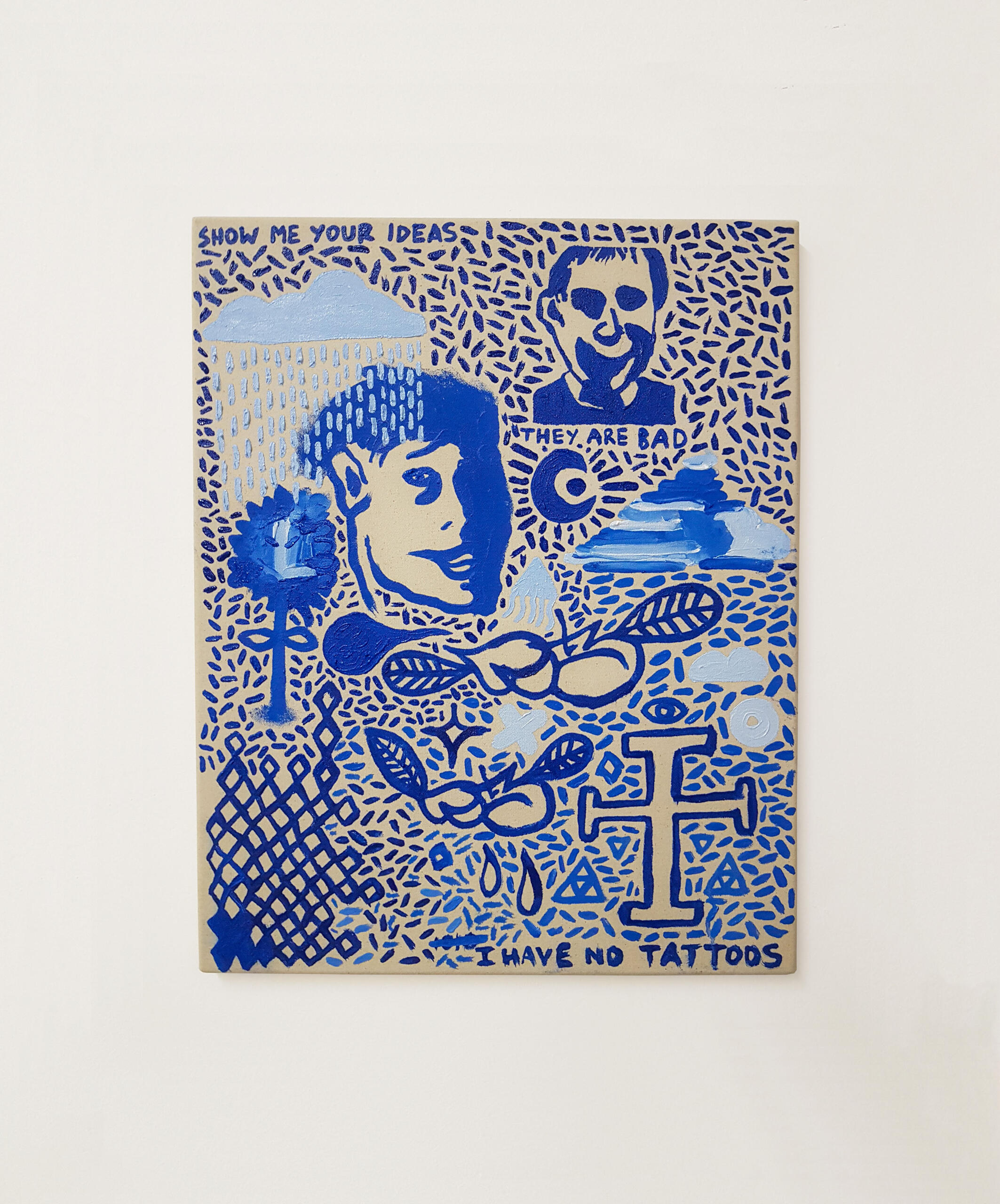 &#39;I HAVE NO TATTOOS&#39; Oil on Canvas, 40cm x 50cm